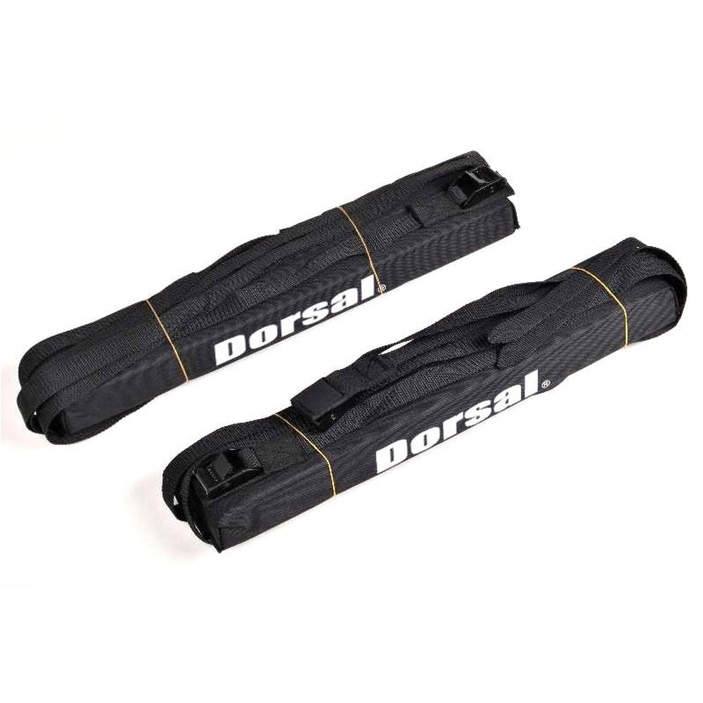 DORSAL Universal Surfboard Car Roof Wrap Soft Rack Padded System (Holds Up to 3 Boards) Fits Any Car, Neoprene Buckle Covers Prevent Damage - Pack of 2