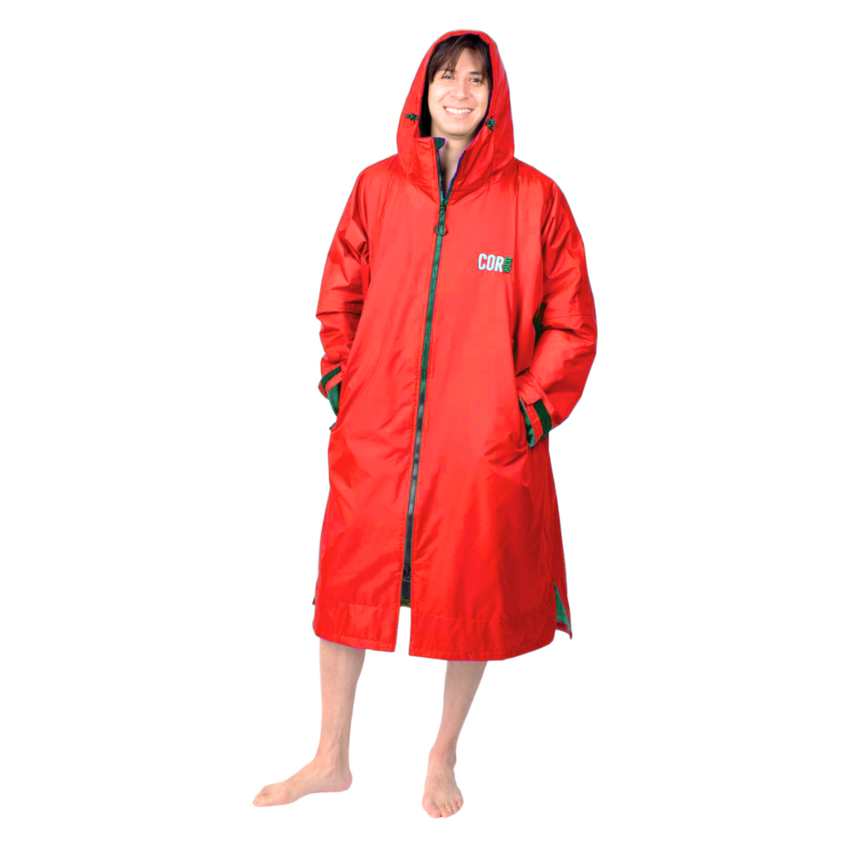 Swim Parka Jacket L M Red Men