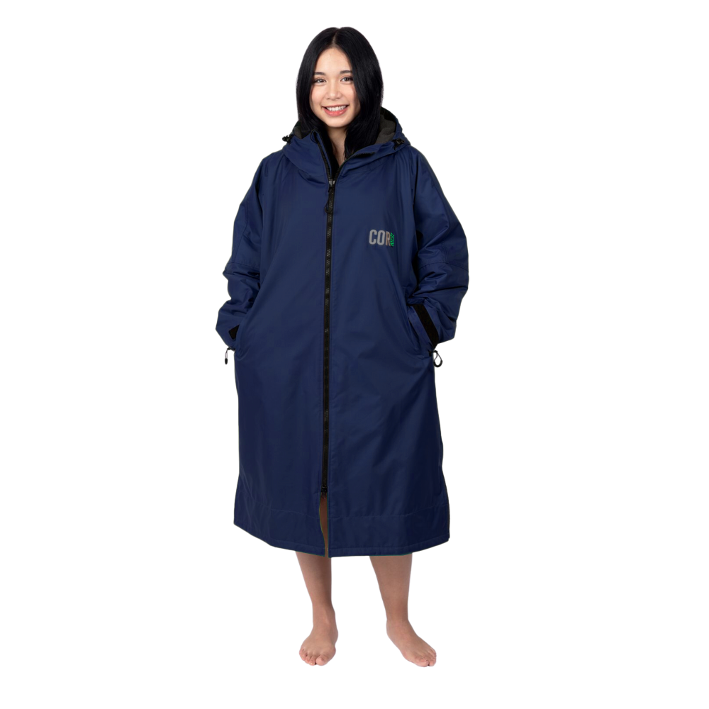 Swim Parka Jacket Women Men Green Small