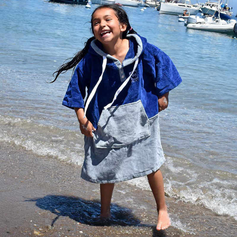 Towel Ponchos Kids Blue