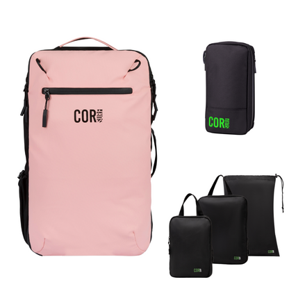 Island Hopper Travel Bundle - Backpack + Toiletry Bag + Compression Packing Cubes with YKK