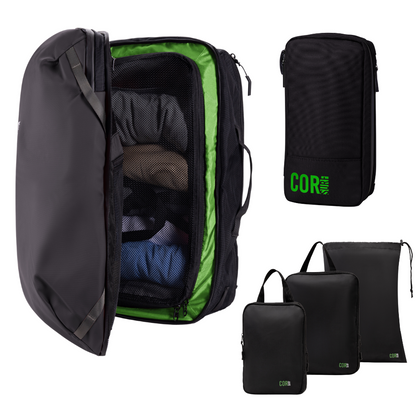 Island Hopper Travel Bundle - Backpack + Toiletry Bag + Compression Packing Cubes with YKK