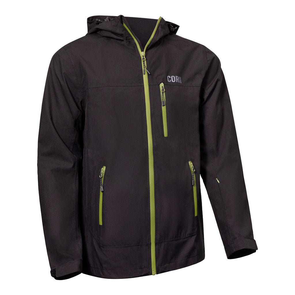 Travel Rain Jacket Black Green