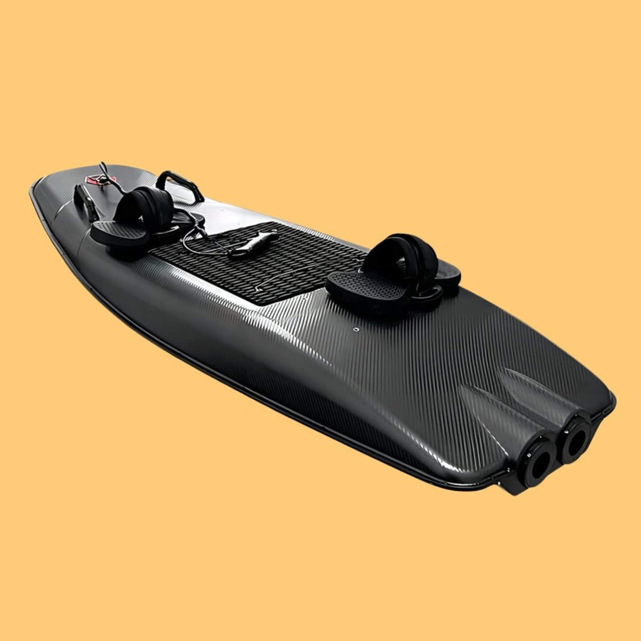 Ttr High Speed Electric Motorized Abs Water Jet Surfboard 10Kw Sak21463 Top Left View On Orange Background
