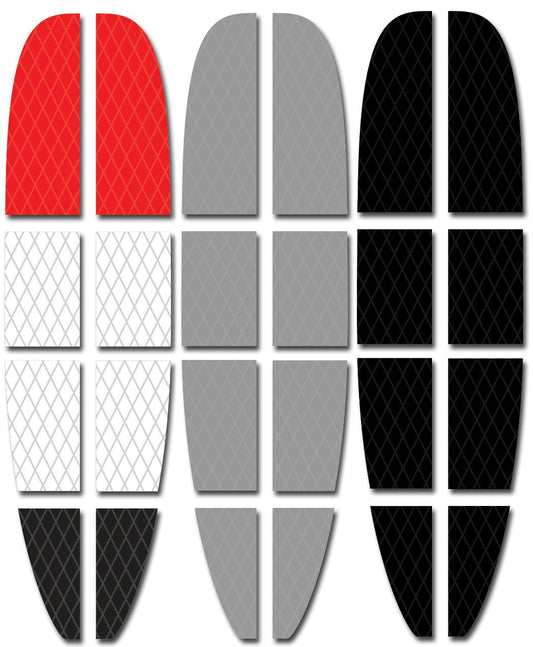 Epic Gear 8pc SUP EVA Traction Pad Kit Red/Wht/Blk