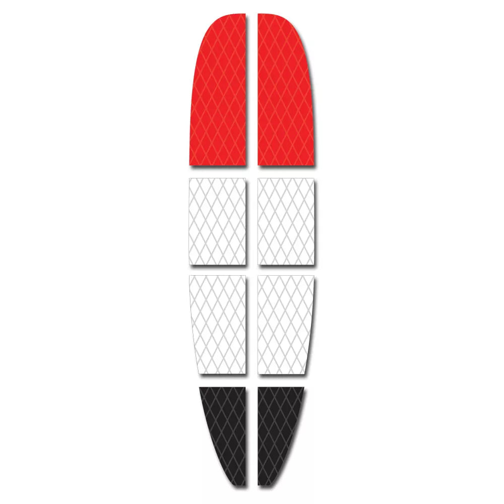 Epic Gear 8Pc Sup Eva Traction Pad Kit Red Wht Blk