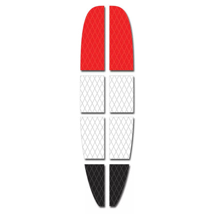 Epic Gear 8Pc Sup Eva Traction Pad Kit Red Wht Blk