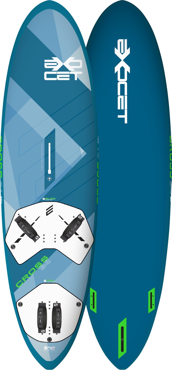 Exocet Cross V7 Silver Freewave Bump Jump Windsurf Board 104