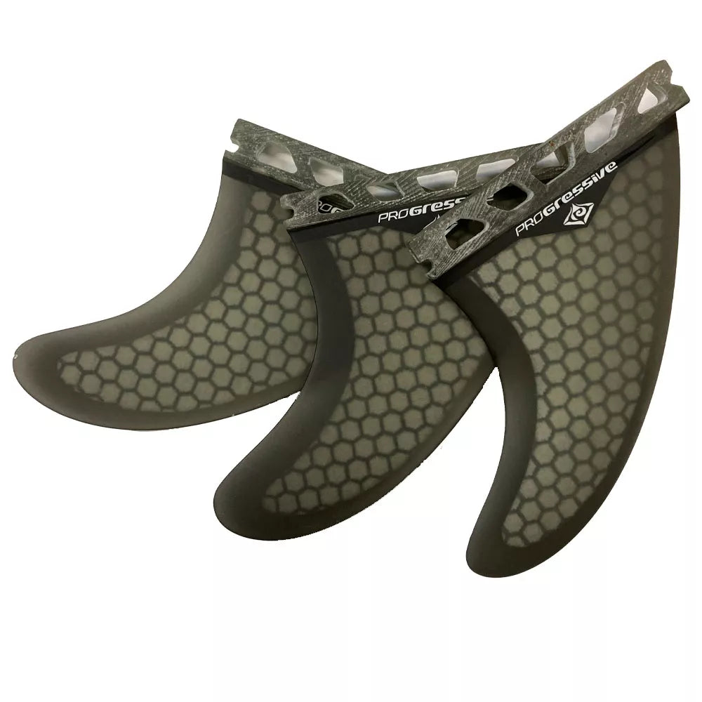 Progressive 4 5 Futures Base Honeycomb Surfboard Tri Fin Set 4 5 Black