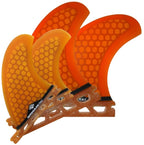 Progressive 4.25” Futures Base Honeycomb Surfboard Quad Fin Set 4.25" and 3.75 Blue