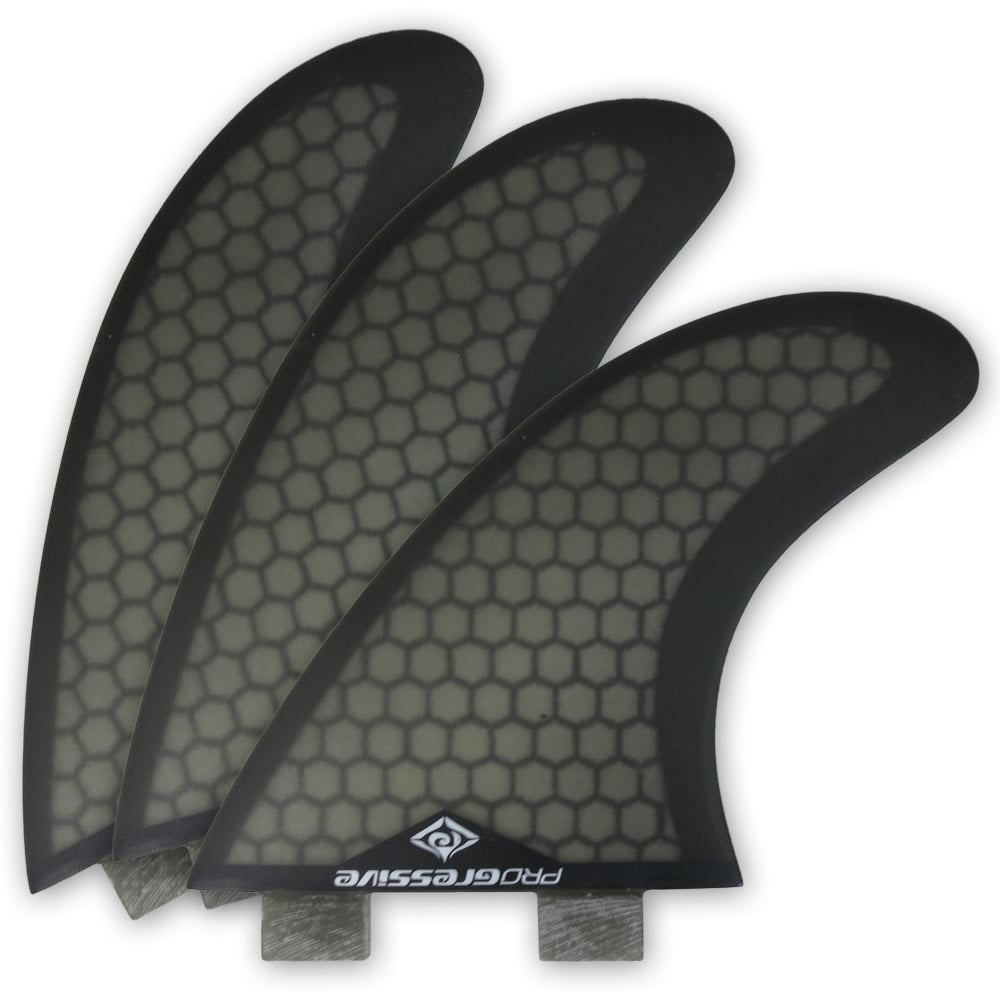 Progressive 4.75” FCS Base Honeycomb Surfboard Tri Fin Set 4.75 Orange
