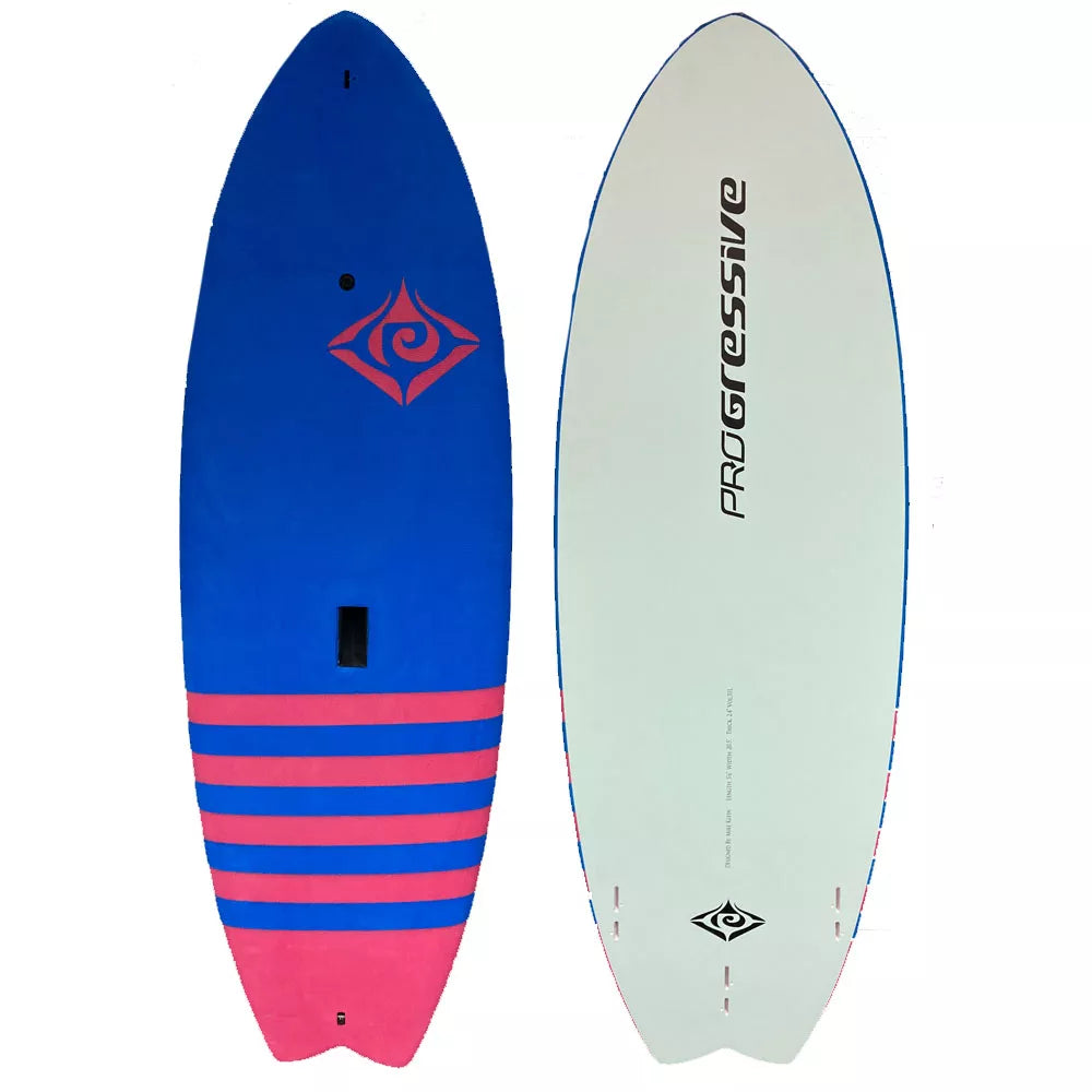Progressive Soft Top Fish Tail Board 5'6" 05'06" Pink